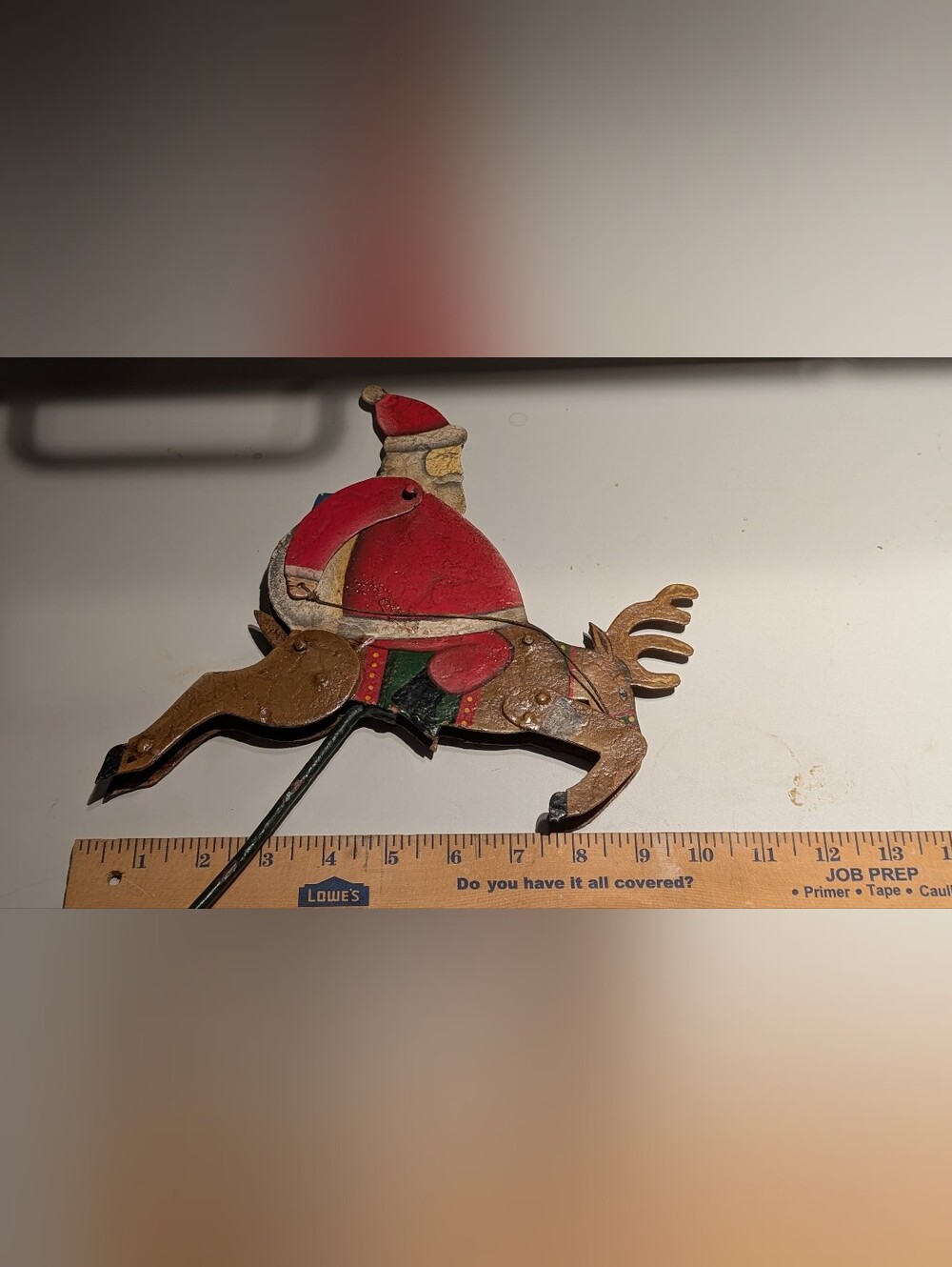 Authentic Models "Santa On Reindeer" Sky Hook Counter Balance Toy. No Stand.